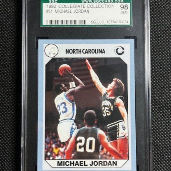 1989 North Carolina Collegiate Collection Michael Jordan #61 SGC 10 Gem Mint - Picture 1 of 2